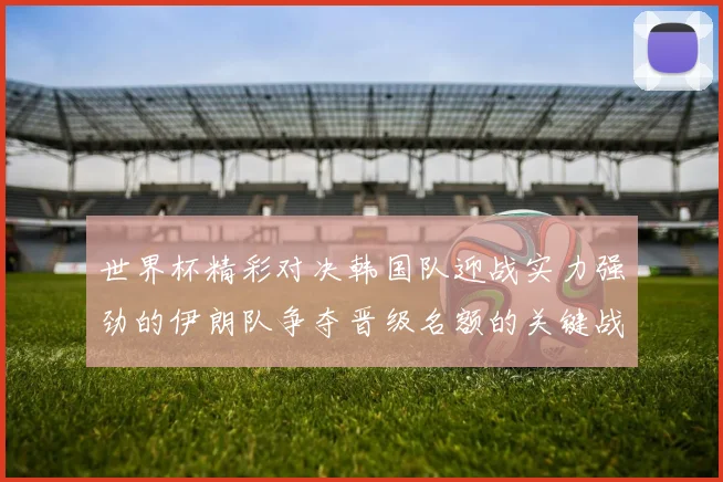 世界杯精彩对决韩国队迎战实力强劲的伊朗队争夺晋级名额的关键战役